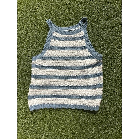 Art Class brand blue and white striped tank top in a size medium (7/8) - Picture 1 of 4